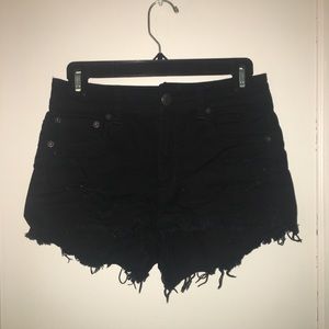 American eagle high waisted festival short black